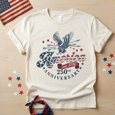 1776–2026 USA Independence Day Vintage T-Shirt,  America 250th Anniversary, Patriotic Eagle Shirt