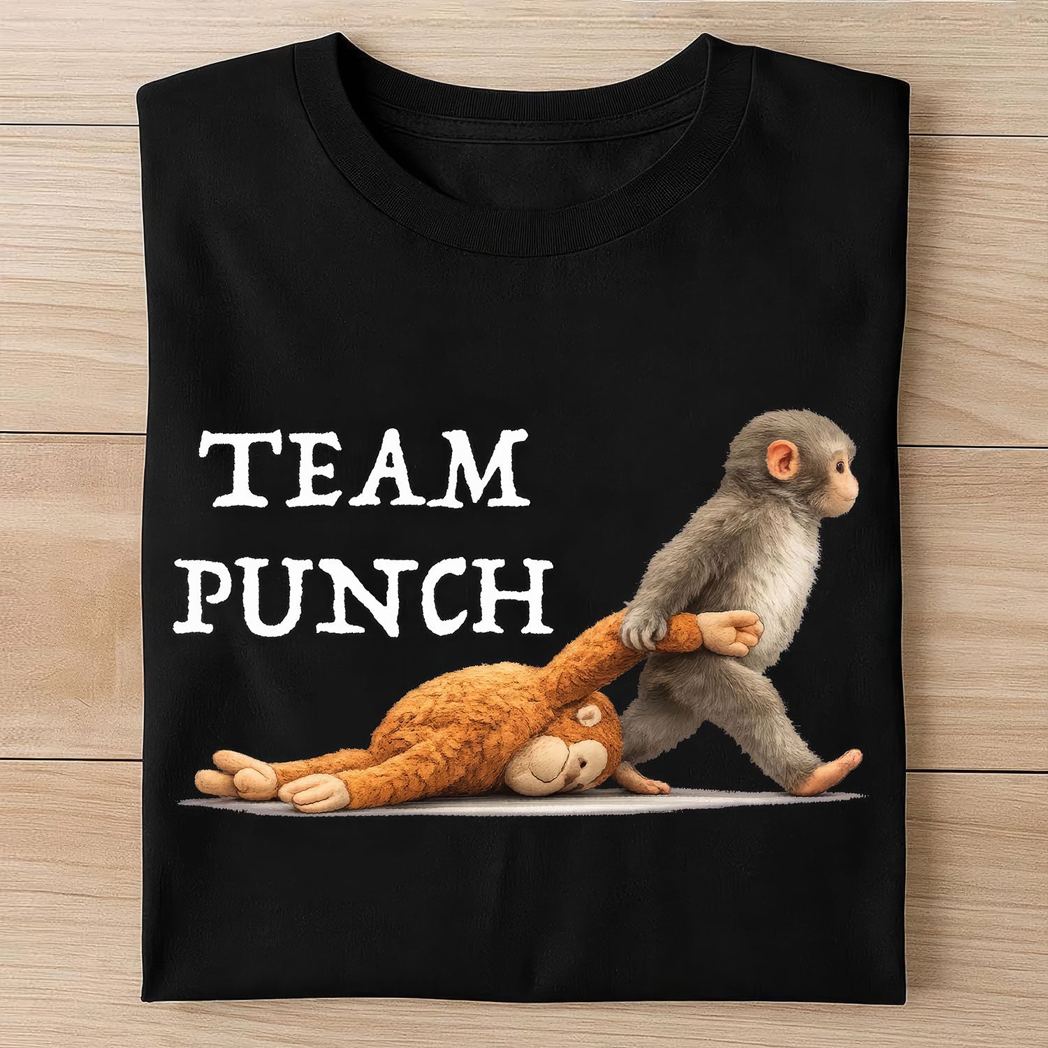 Punch Monkey Fan Club - Personalized T-shirt, Gift For Animal Lovers, Viral Punch Monkey Shirt, Viral Trend T-Shirt