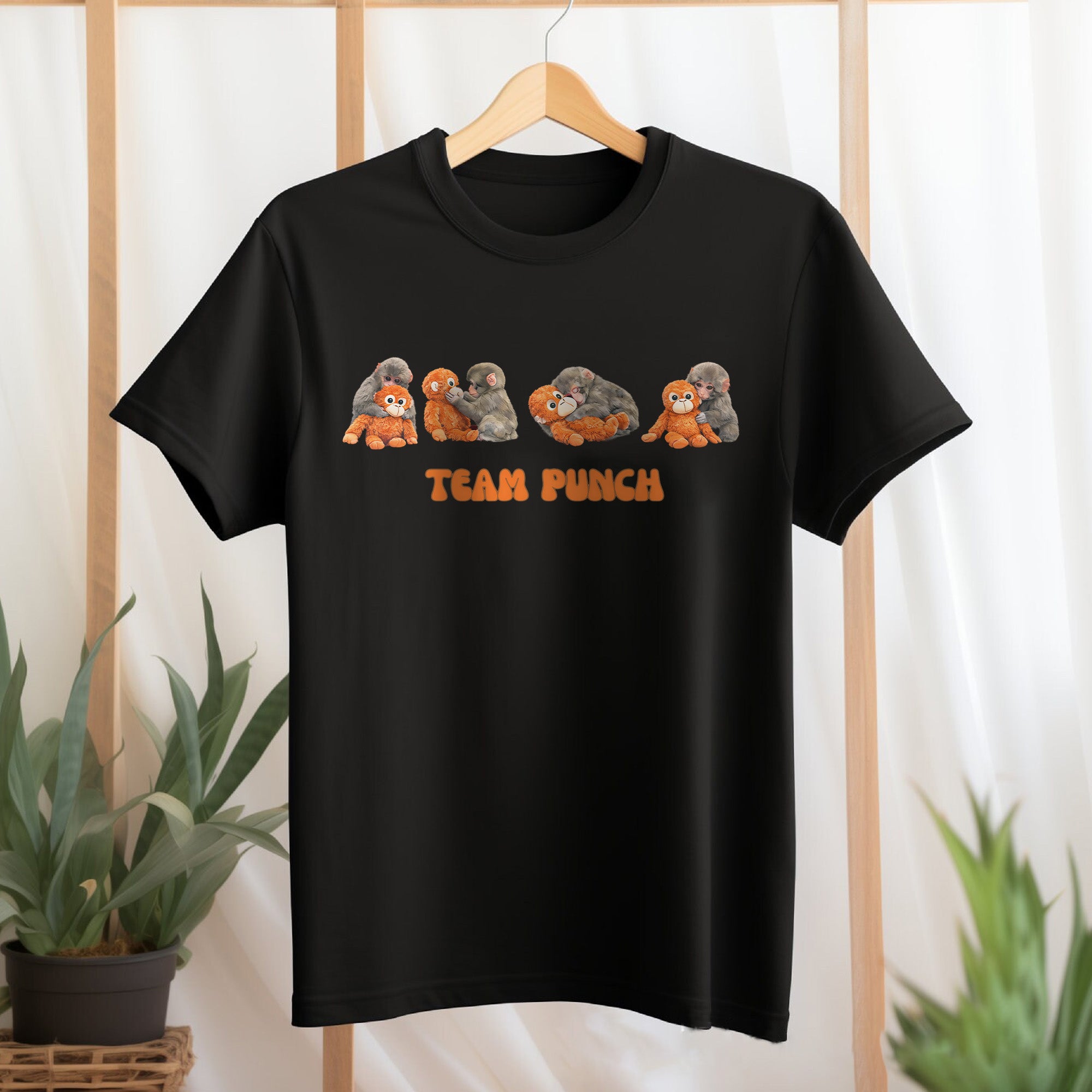 Team Punch T-Shirt, Viral Monkey Meme Tee, Save Punch, Trending Monkey Design, Cute Meme Shirt, Monkey Lover Gift