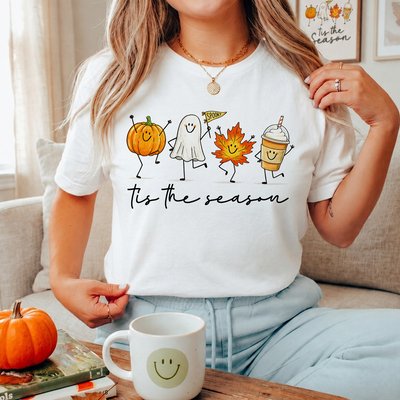 Tis The Season Symbols T-shirt, Pumpkin Shirt, Funny Fall Halloween T-shirt, Thanksgiving Pumpkin Spice Tee