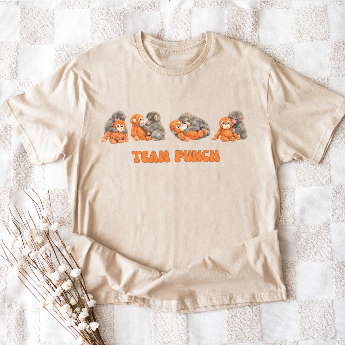 Team Punch T-Shirt, Viral Monkey Meme Tee, Save Punch, Trending Monkey Design, Cute Meme Shirt, Monkey Lover Gift