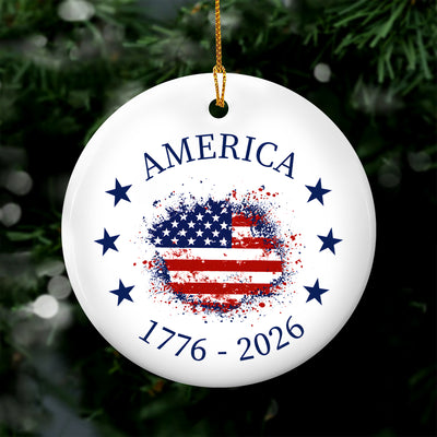 Proud To Be American Ornament, United States Christmas Keepsake, Patriotic Gift for Family