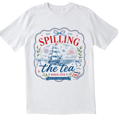 Coastal Patriotic Shirt, Spilling The Tea Since 1773 Tee, Americana Fourth of July T-Shirt