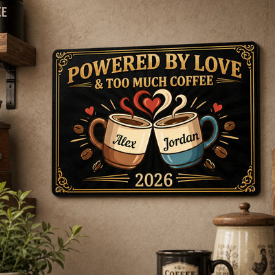 Coffee Lovers - Personalized Metal Sign, Funny Kitchen Decor