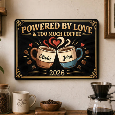 Coffee Lovers - Personalized Metal Sign, Funny Kitchen Decor