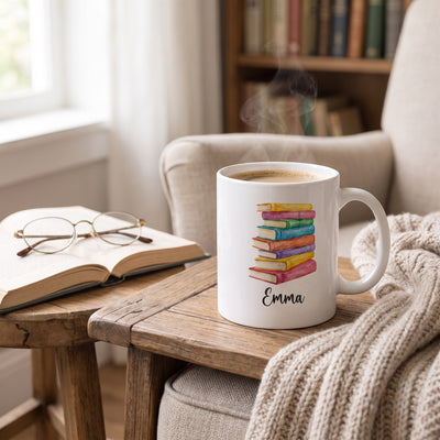 Jusst One More Chapter - Personalized Mug, Reading Gift, Coffee Mug Gift For Book Lovers