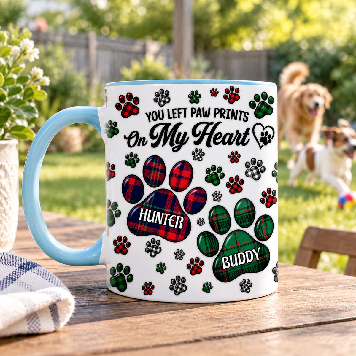 Always Miss Your Pawprints - Personalized 3D Inflated Effect Printed Mug, Sympathy Gift For Pet Lovers
