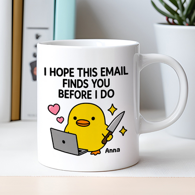 Monday Energy - Personalized Mug, Custom Name Worker Mug, Gift for Coworker