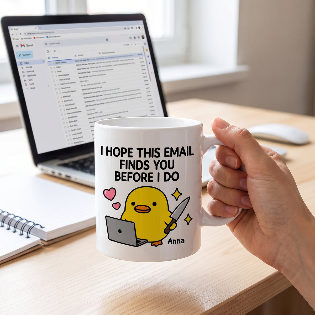 Monday Energy - Personalized Mug, Custom Name Worker Mug, Gift for Coworker