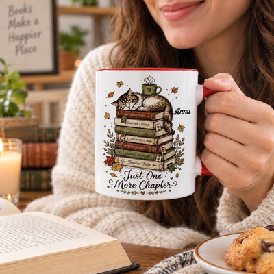 One More Chapter - Personalized Mug, Gift For Book Lovers, Book Aholic Gift