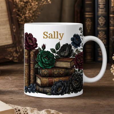 Dark Academia Personalized Book Lover Mug – Unique Gift for Readers & Bookworms