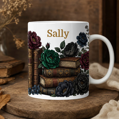 Dark Academia Personalized Book Lover Mug – Unique Gift for Readers & Bookworms