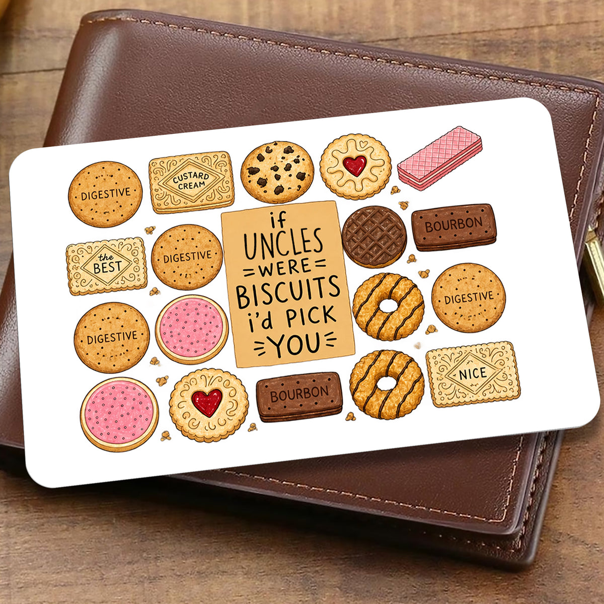 If Uncles Were Biscuits - Personalized Metal Wallet Card, Family Gift