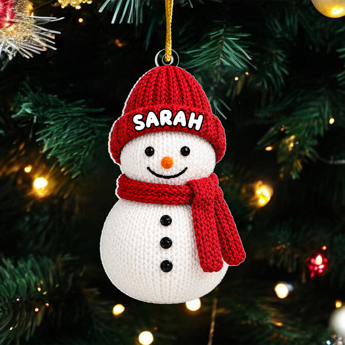 Snowy Little Friends - Personalized Ornament, Custom Kids Name Christmas Ornament, Gift for Children