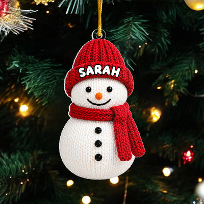 Snowy Little Friends - Personalized Ornament, Custom Kids Name Christmas Ornament, Gift for Children
