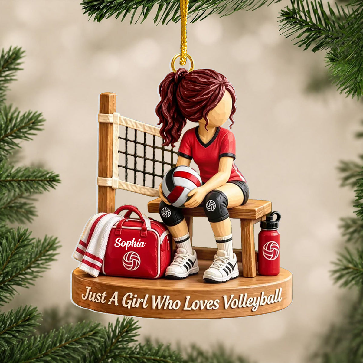 Just A Girl Who Loves Volleyball - Personalized Acrylic Ornament, Gift For Volleyball Lovers, Volleyball Girl Fan