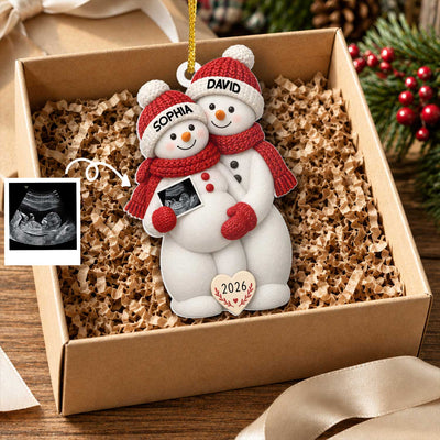 The Sweetest Chapter Of Our Love Begins Soon - Personalized Acrylic Ornament, Gift For New Parents, Expecting Baby Gift
