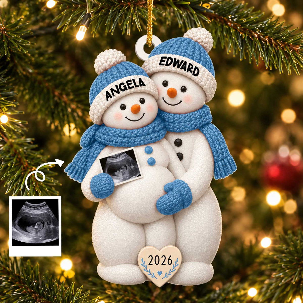 The Sweetest Chapter Of Our Love Begins Soon - Personalized Acrylic Ornament, Gift For New Parents, Expecting Baby Gift