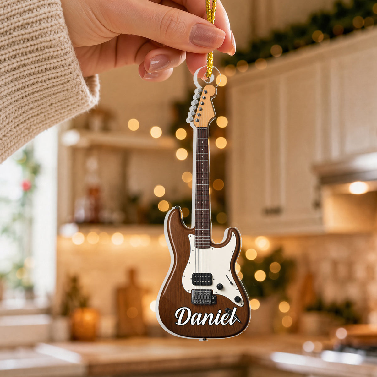 Guitar Lovers- Personalized Acrylic Ornament, Guitar Type Christmas Gift For Guitarist, Guitar Lovers Perfect Gift
