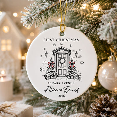 First Christmas At New Home - Personalized Ornament, New House Christmas Ornament, Our First Home Keepsake