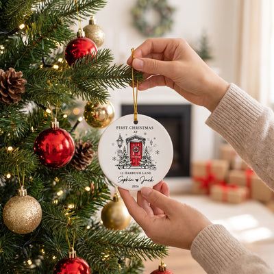 First Christmas At New Home - Personalized Ornament, New House Christmas Ornament, Our First Home Keepsake