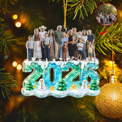 Turn Family Into Art - Personalized Ornament, Custom Photo Christmas Family Ornament, Christmas Decor