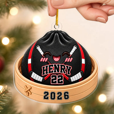 Our Sports Star - Personalized Ornament, Custom Name and Player Number Squishy Ornament, Game Day Ornament