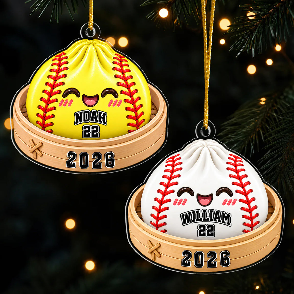 Our Sports Star - Personalized Ornament, Custom Name and Player Number Squishy Ornament, Game Day Ornament