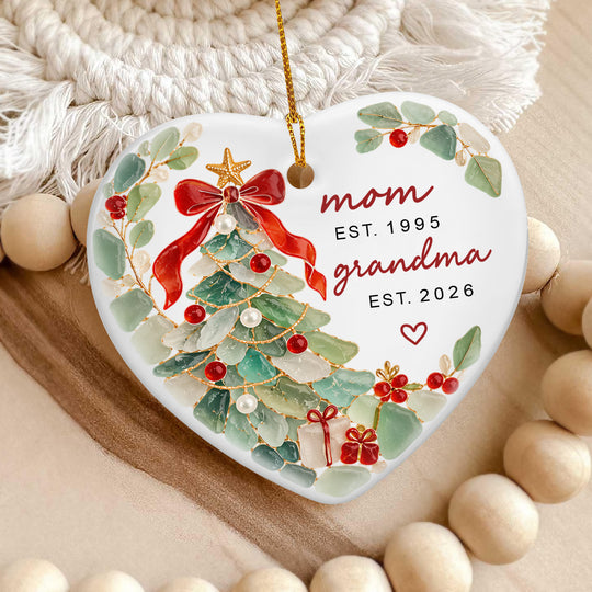 Grandma Milestone - Personalized Ornament, First Time Grandma Ornament, New Grandma Keepsake