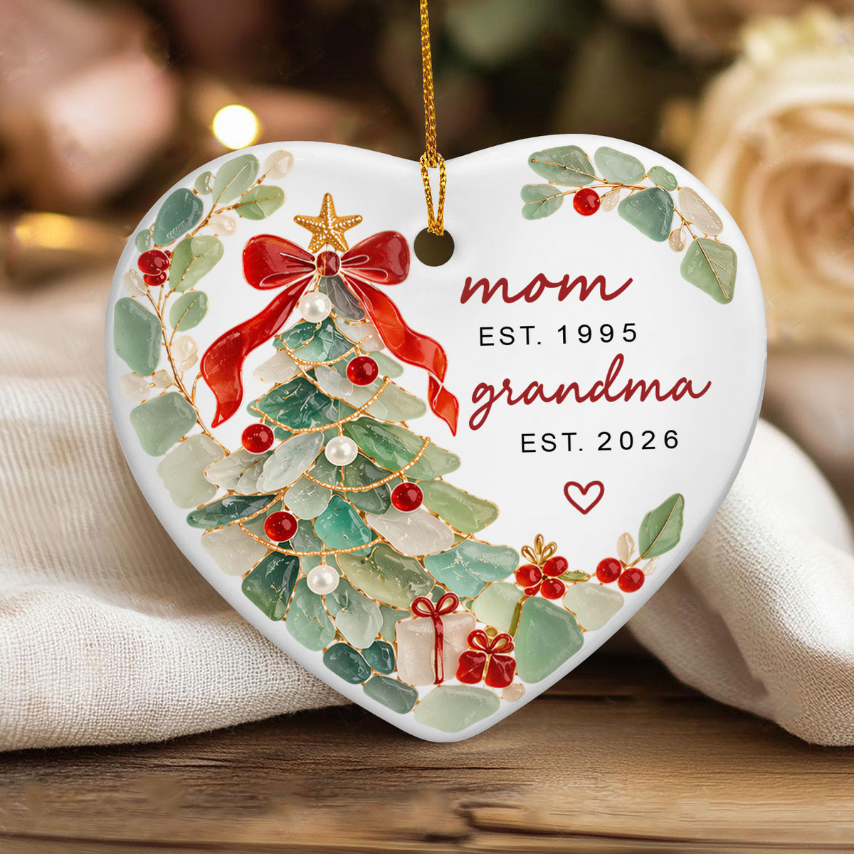 Grandma Milestone - Personalized Ornament, First Time Grandma Ornament, New Grandma Keepsake