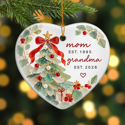 Grandma Milestone - Personalized Ornament, First Time Grandma Ornament, New Grandma Keepsake