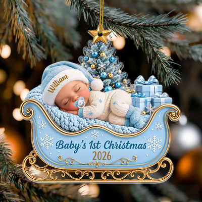My Baby’s First Christmas- Personalized Acrylic Ornament, Precious Little Bundle Of Joy, First Christmas Gift