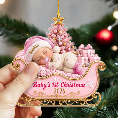 My Baby’s First Christmas- Personalized Acrylic Ornament, Precious Little Bundle Of Joy, First Christmas Gift
