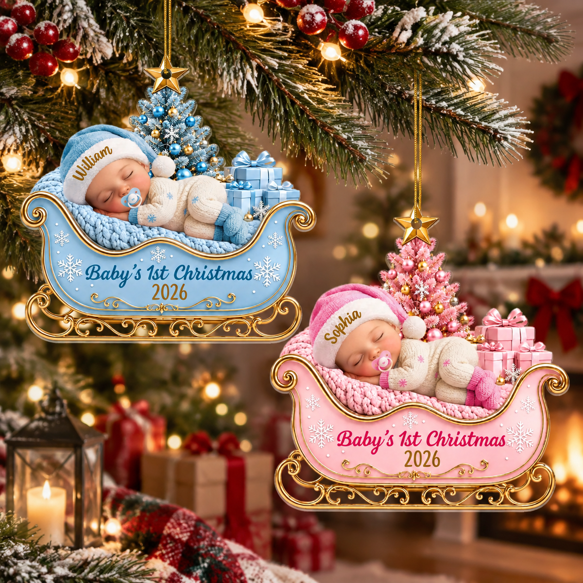 My Baby’s First Christmas- Personalized Acrylic Ornament, Precious Little Bundle Of Joy, First Christmas Gift