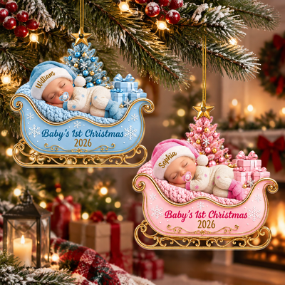 My Baby’s First Christmas- Personalized Acrylic Ornament, Precious Little Bundle Of Joy, First Christmas Gift