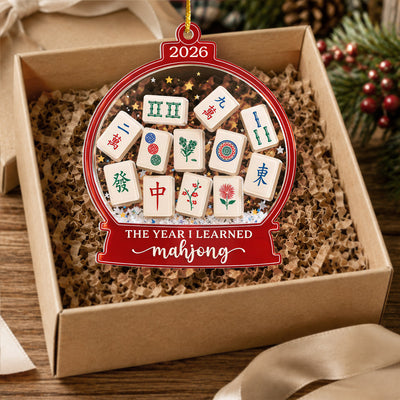 Year Of Mahjong - Personalized Ornament, Custom Year You Learned Mahjong, Gift for Mahjong Lovers