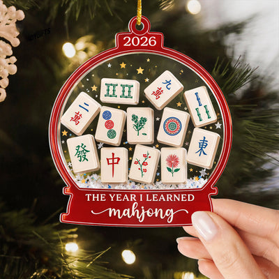 Year Of Mahjong - Personalized Ornament, Custom Year You Learned Mahjong, Gift for Mahjong Lovers