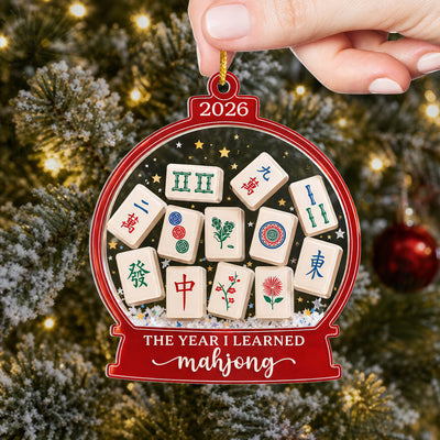 Year Of Mahjong - Personalized Ornament, Custom Year You Learned Mahjong, Gift for Mahjong Lovers