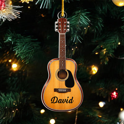 Personalized Acoustic Guitar Acrylic Ornament