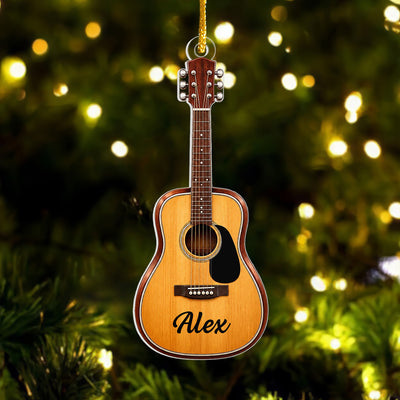 Personalized Acoustic Guitar Acrylic Ornament