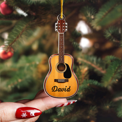 Personalized Acoustic Guitar Acrylic Ornament