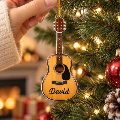 Personalized Acoustic Guitar Acrylic Ornament