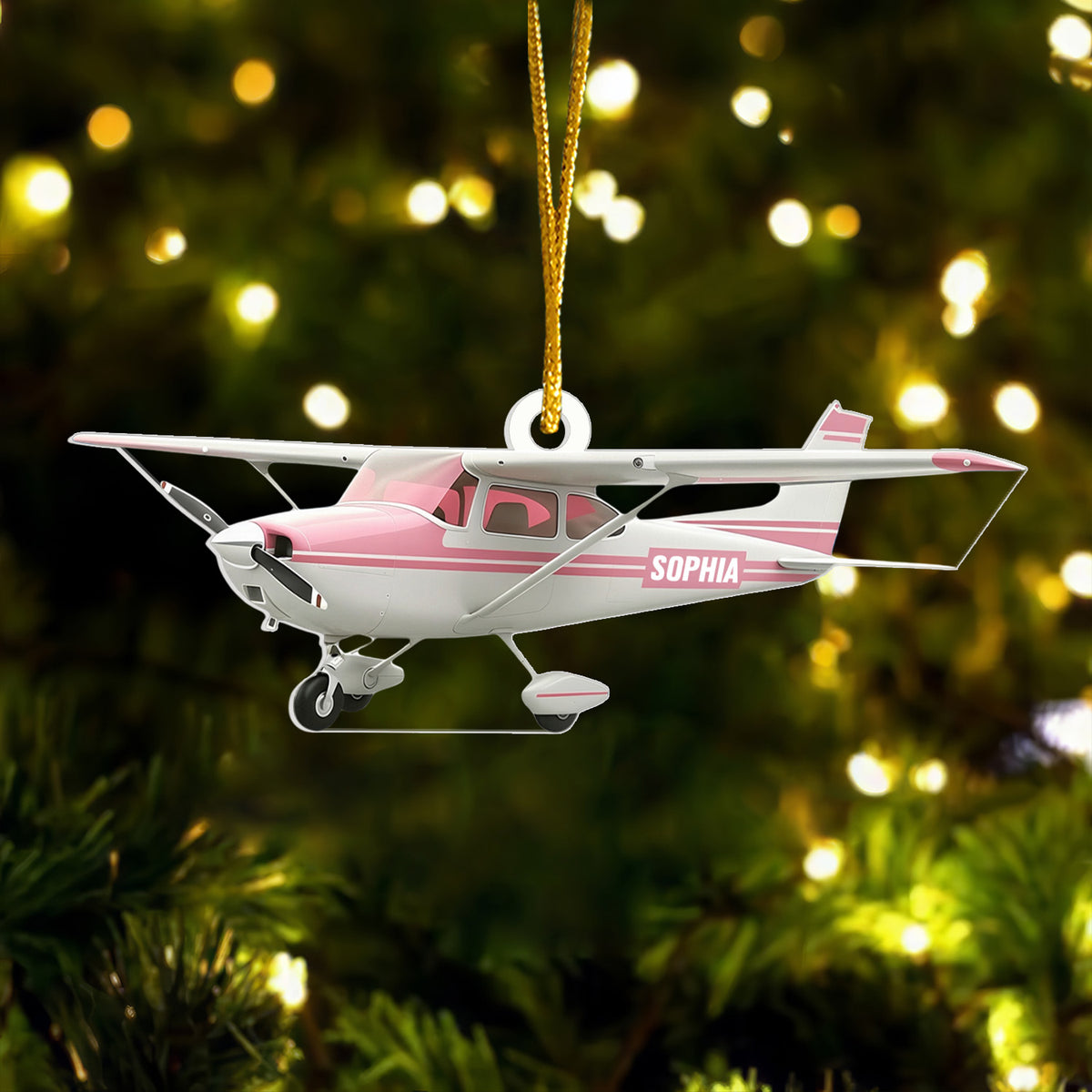 My Favorite Plane - Personalized Ornament, Custom Name Plane Ornament, Gift for Pilot