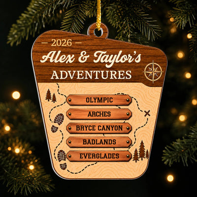 Travel Checklist - Personalized Acrylic Ornament, Travel Gift