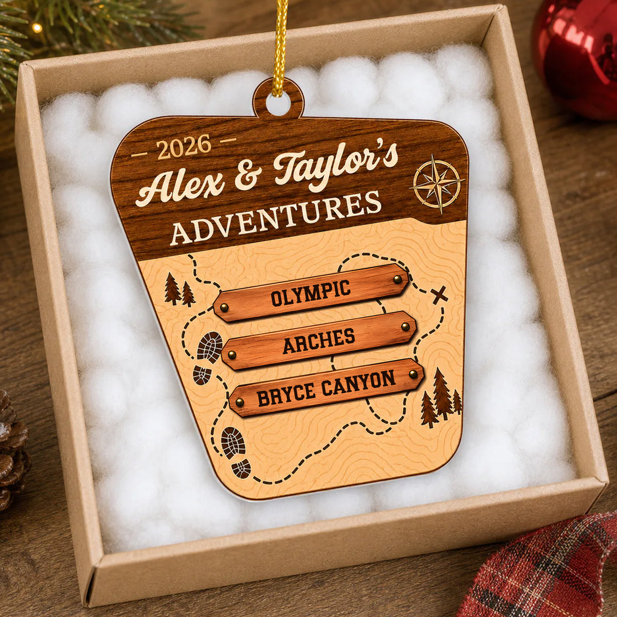Travel Checklist - Personalized Acrylic Ornament, Travel Gift