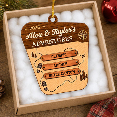 Travel Checklist - Personalized Acrylic Ornament, Travel Gift
