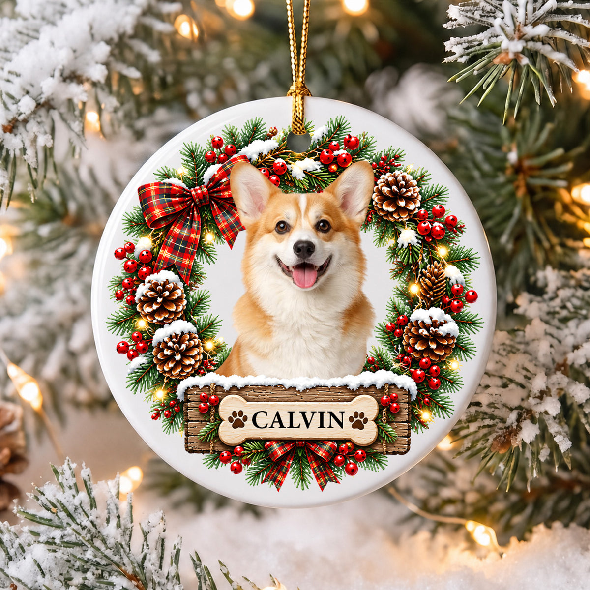My Favorite Christmas Companion - Personalized Ornament, Custom Pet Photo Christmas Ornament, Gift for Pet Lovers