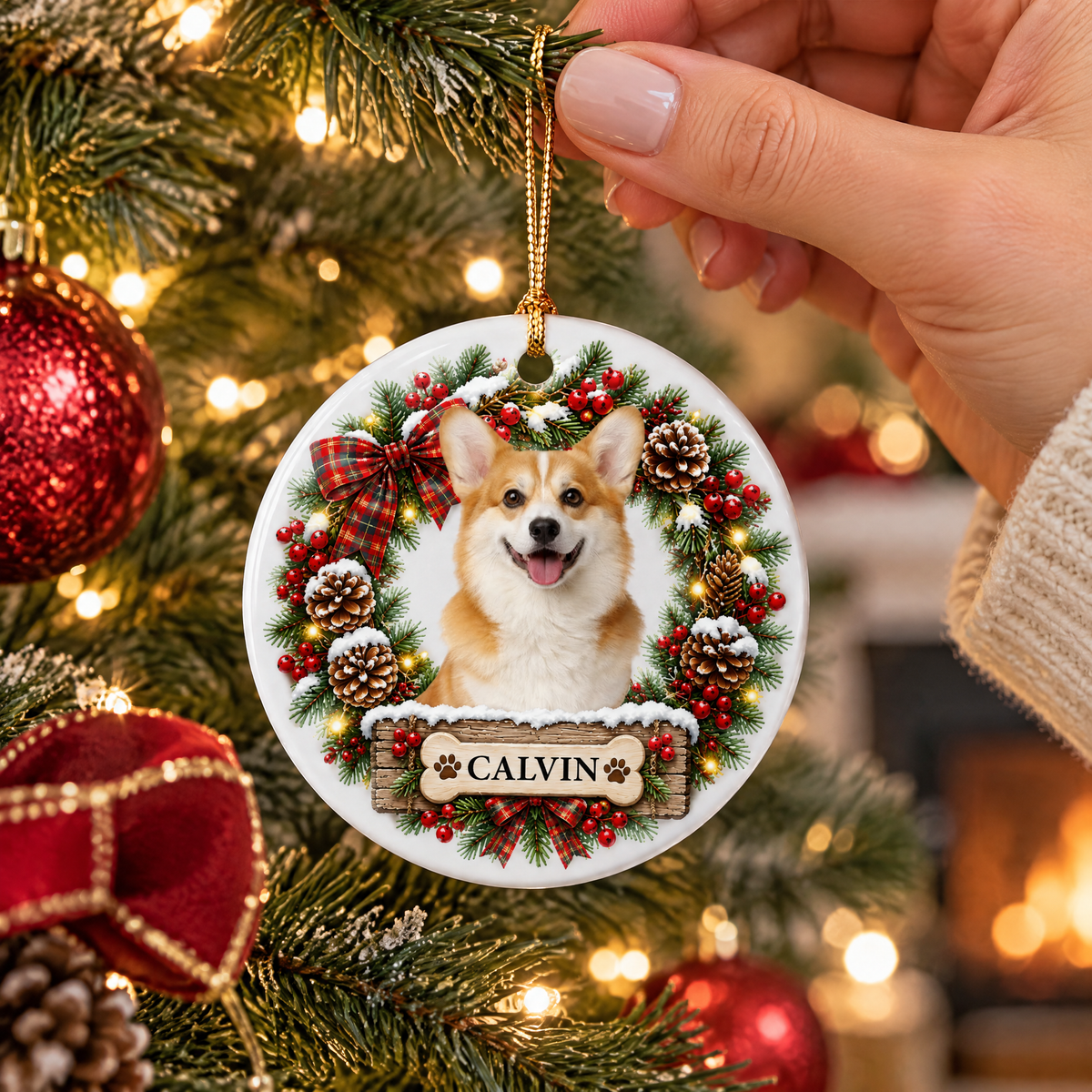 My Favorite Christmas Companion - Personalized Ornament, Custom Pet Photo Christmas Ornament, Gift for Pet Lovers
