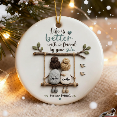Personalized Ceramic Ornament Friendship Keepsake