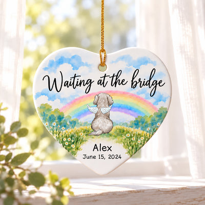 Rainbow Bridge - Personalized Ceramic Ornament, Pet Memory Gift